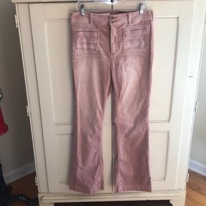 Pretty pink bootleg cords by Anthropologie. Very soft cords with stretch.